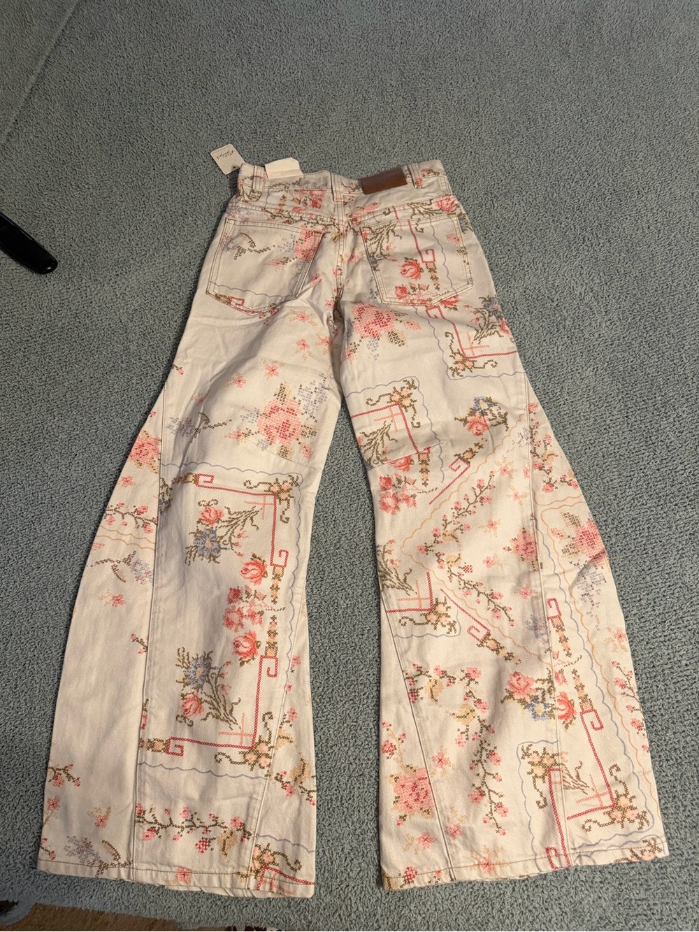 Free People Eden Print Flare Jeans - Picture 4 of 8
